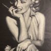 Primo piano T-shirt dipinta a mano raffigurante Marilyn Monroe